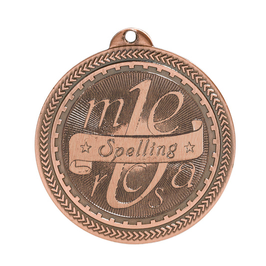 2" Spelling Laserable BriteLazer Medal