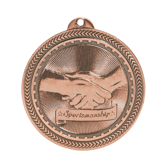 2" Sportsmanship Laserable BriteLazer Medal