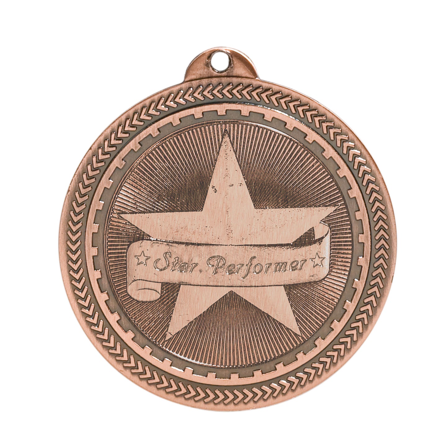 2" Star Performer Laserable BriteLazer Medal