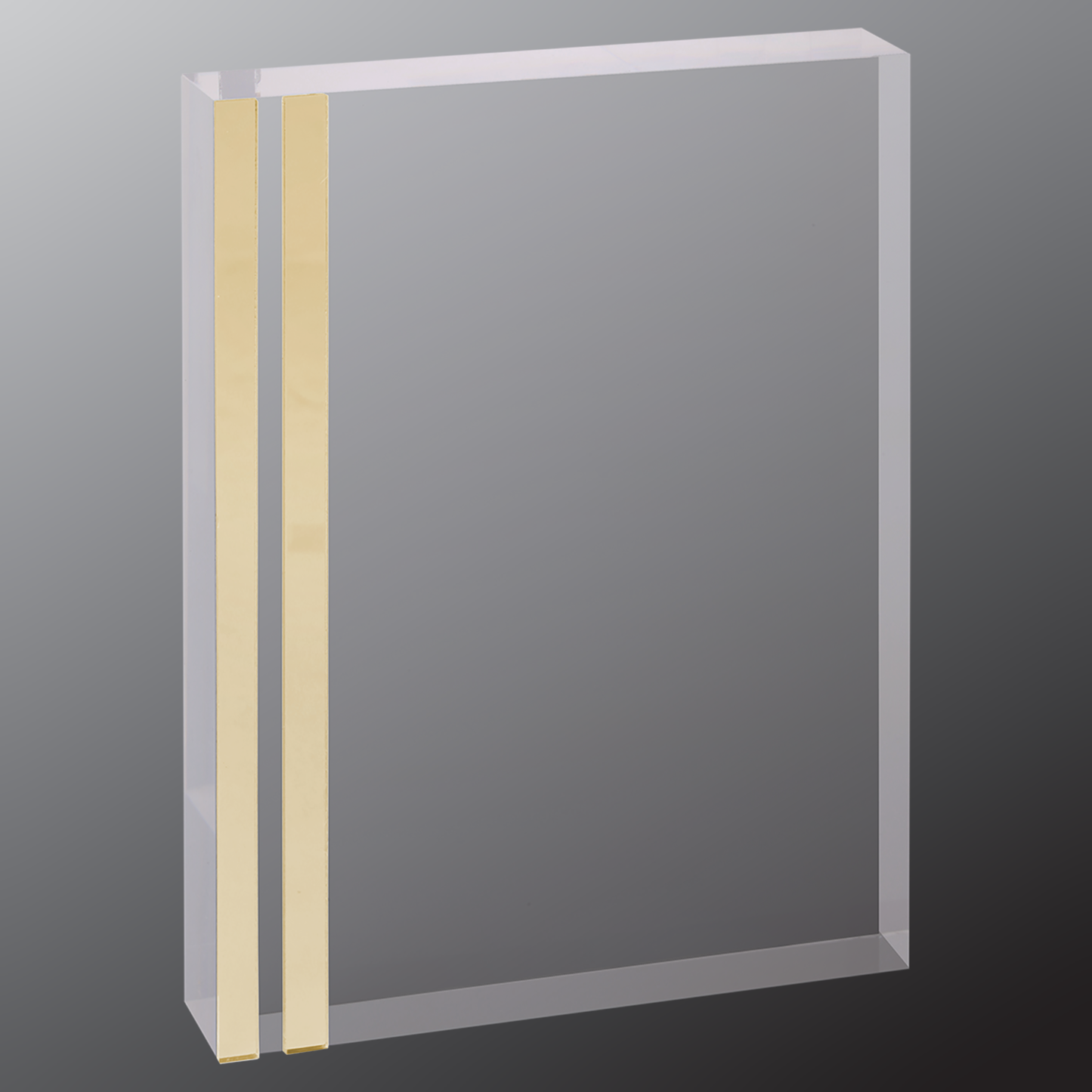 Rectangle Acrylic with Gold Edge