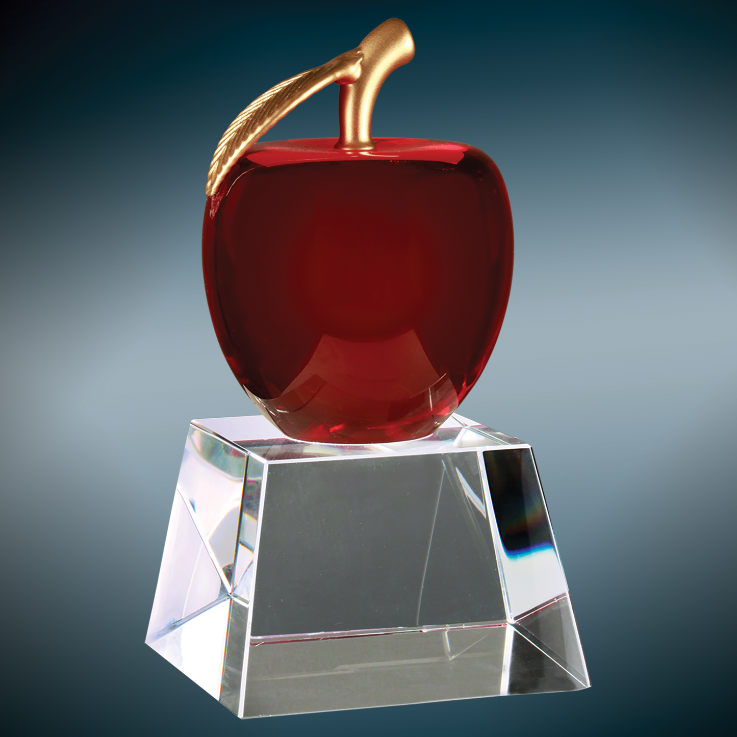 Red Crystal Apple with Clear Base