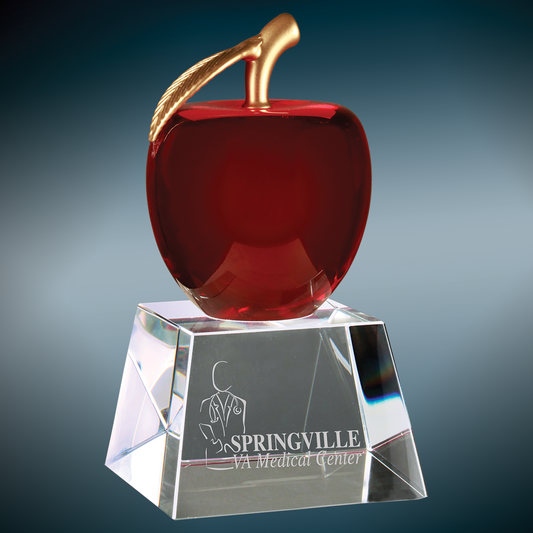 Red Crystal Apple with Clear Base