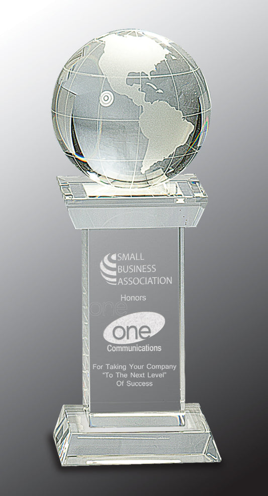 Crystal Globe on Clear Tower