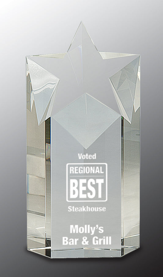 Clear Crystal Star Column