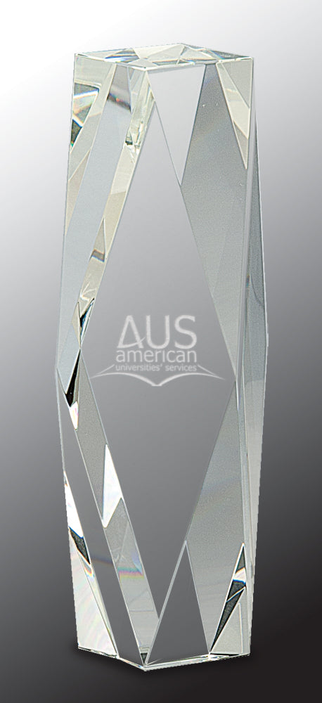 Clear Crystal Facet Tower