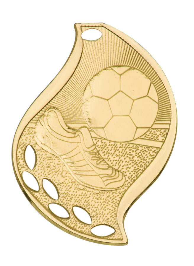 2 1/4" Soccer Laserable Flame Medal