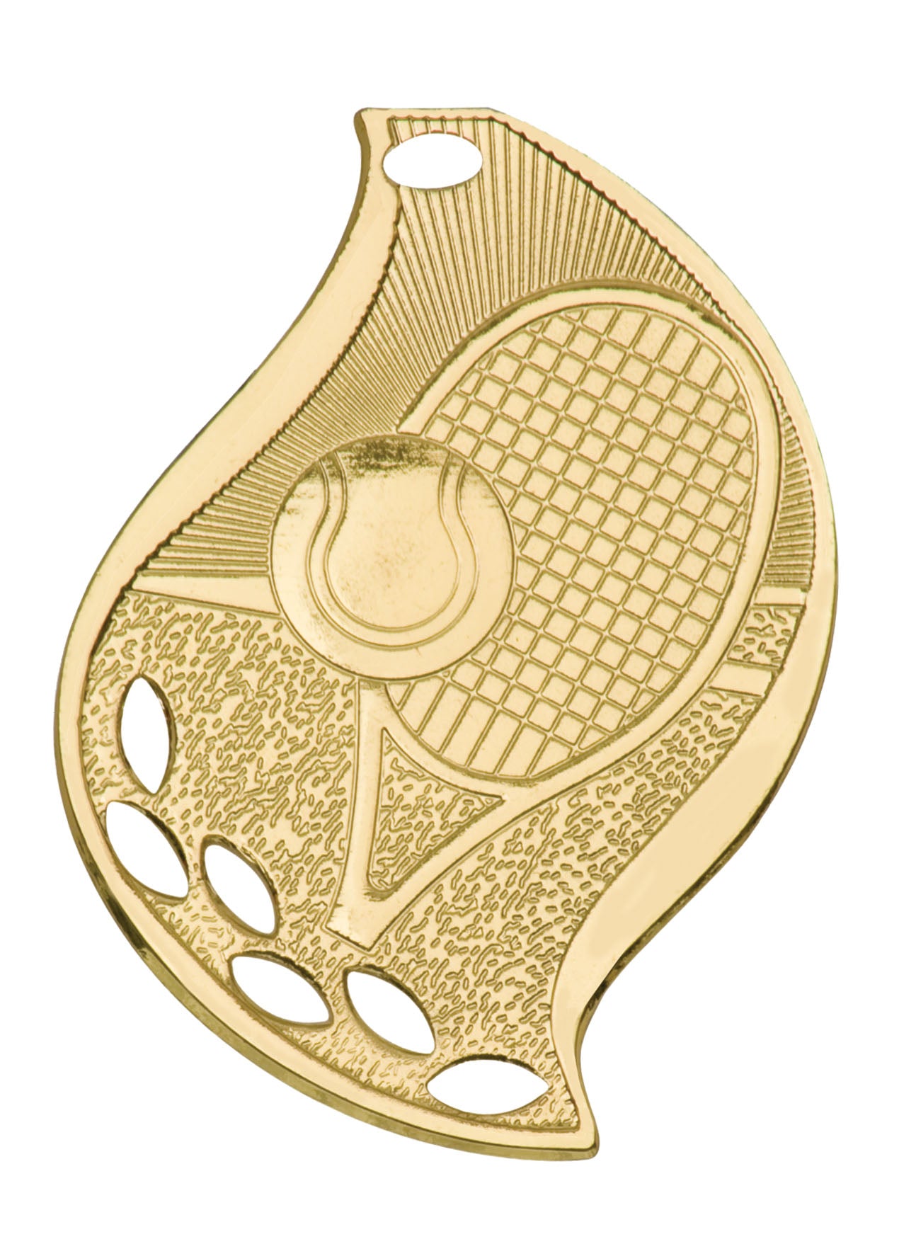 2 1/4" Tennis Laserable Flame Medal