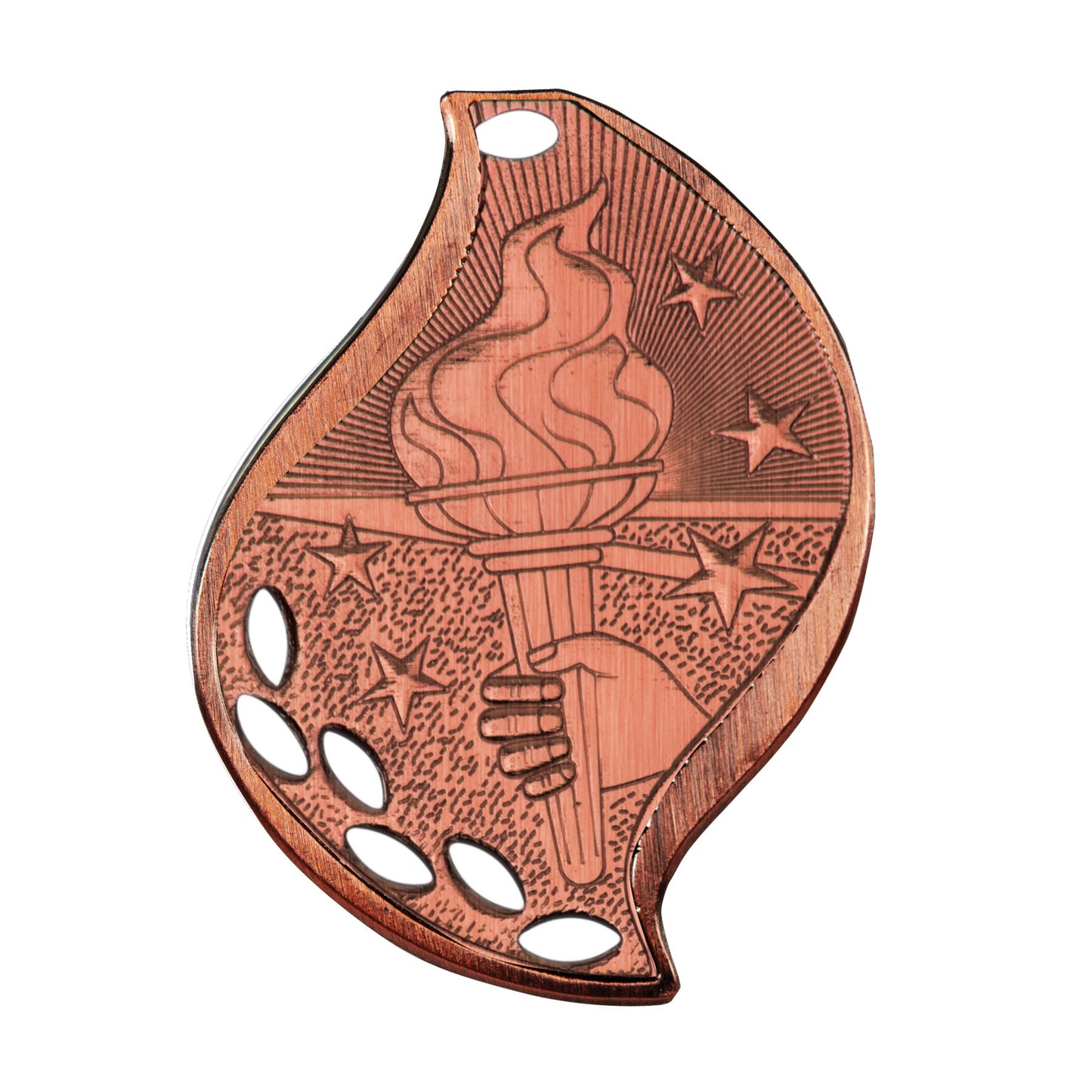 2 1/4" Victory Laserable Flame Medal