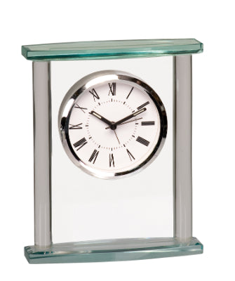 Square Glass Clock with Top