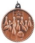 2" Bowling High Relief Medal