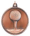 2" Golf High Relief Medal