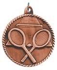 2" Tennis High Relief Medal