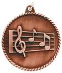 2" Music High Relief Medal