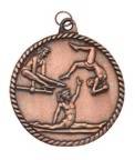 2" Female Gymnastics High Relief Medal