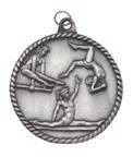 2" Female Gymnastics High Relief Medal