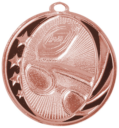 2"  Swimming Laserable MidNite Star Medal