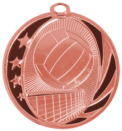 2" Volleyball Laserable MidNite Star Medal
