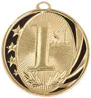 2" 1st/2nd/3rd Place Laserable MidNite Star Medal