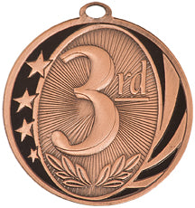 2" 1st/2nd/3rd Place Laserable MidNite Star Medal