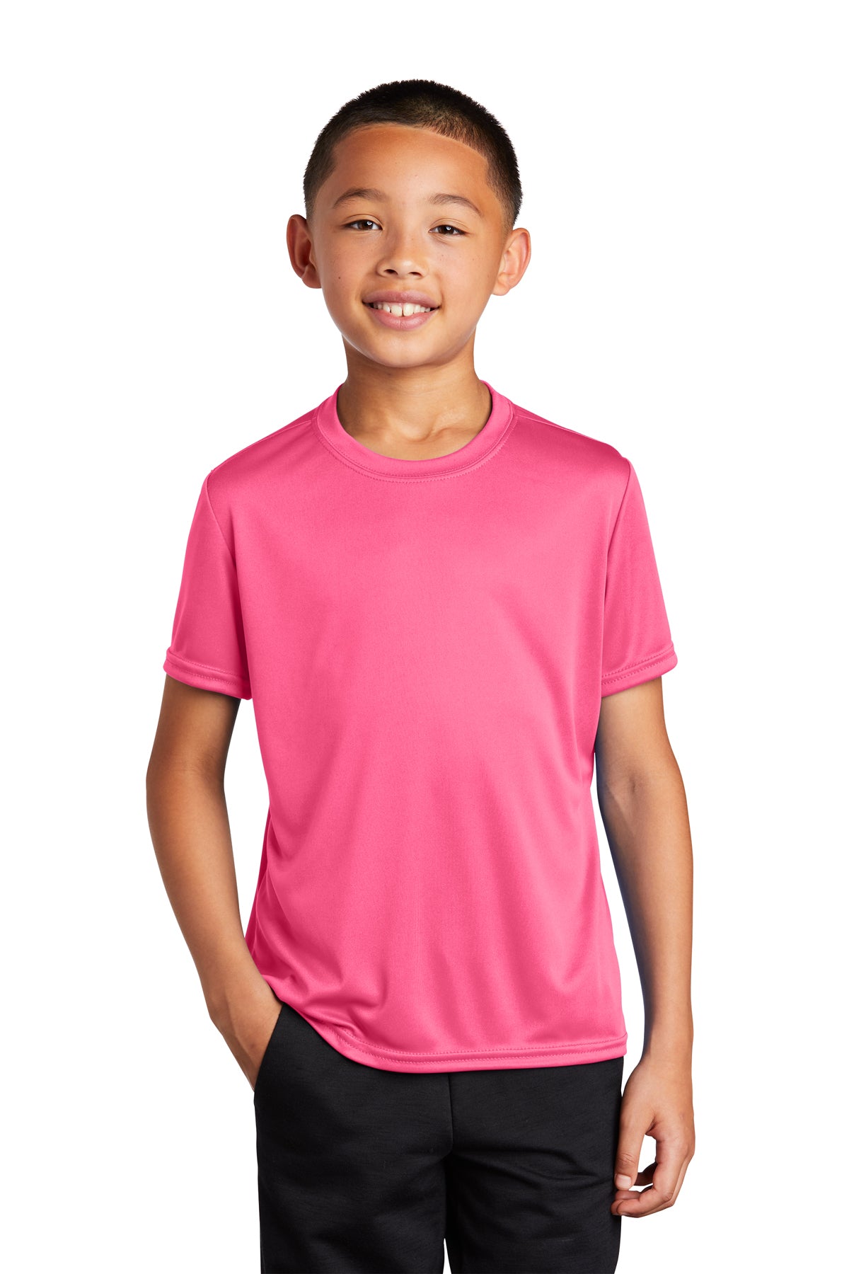 Port & Company Youth Performance Tee - M Neon Pink