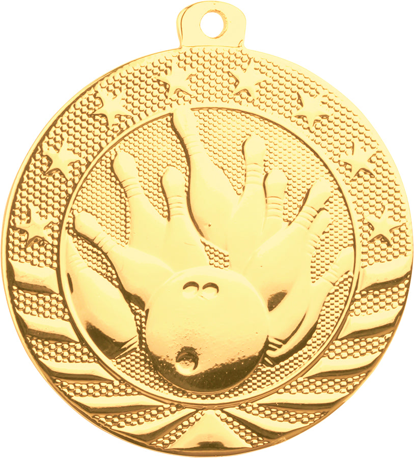 2" Bowling Starbrite Medal