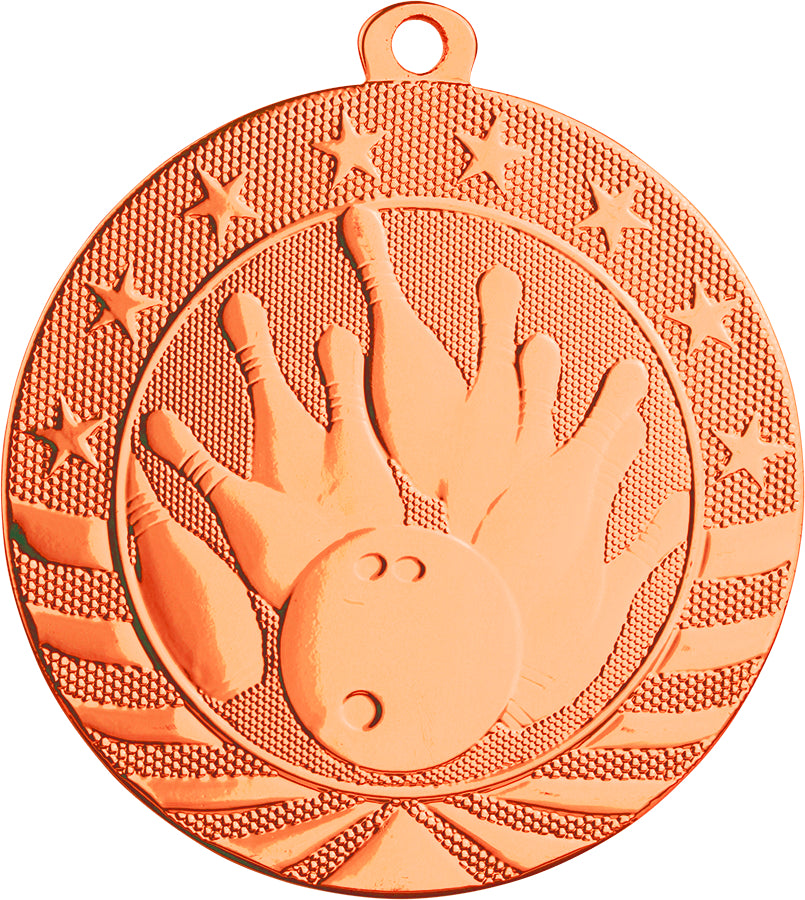 2 3/4" Bowling Starbrite Medal
