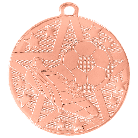 2" Bronze Superstar Soccer Medal