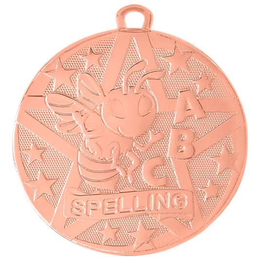 2" Bronze Superstar Spelling Medal