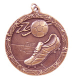 2 1/2" Soccer Shooting Star Medal