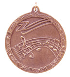2 1/2" Music Shooting Star Medal