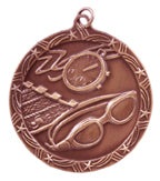 2 1/2" Swimming Shooting Star Medal