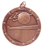 2 1/2" Volleyball Shooting Star Medal