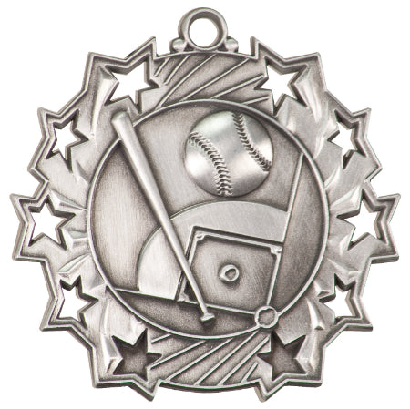 2 1/4" Baseball/Softball Ten Star Medal