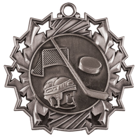 2 1/4" Hockey Ten Star Medal