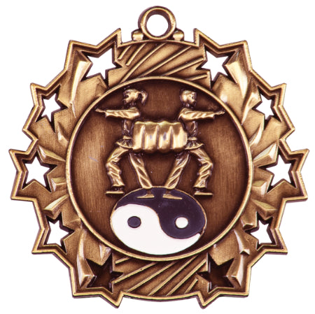 2 1/4" Martial Arts Ten Star Medal