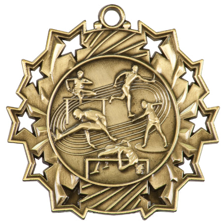 2 1/4" Track & Field Ten Star Medal