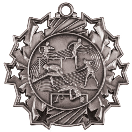 2 1/4" Track & Field Ten Star Medal