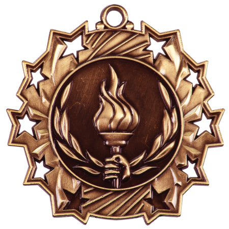 2 1/4" Victory Ten Star Medal