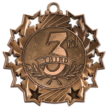 2 1/4" 1st/2nd/3rd Place Ten Star Medal