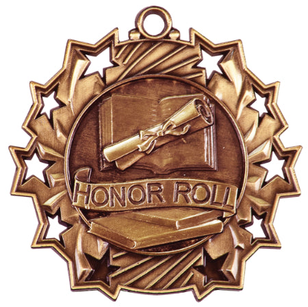 2 1/4" Honor Roll Ten Star Medal