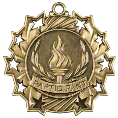 2 1/4" Participant Ten Star Medal