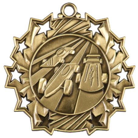 2 1/4" Pinewood Derby Ten Star Medal