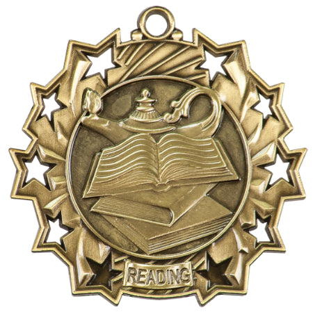 2 1/4" Reading Ten Star Medal