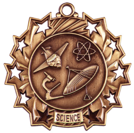 2 1/4" Science Ten Star Medal